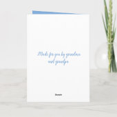 Verjaardag cartoon elanden kleurrijke confetti kaart (Achterkant)