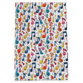 Verjaardag Cartoon muzieknoten Medium Cadeauzakje (Achterkant)