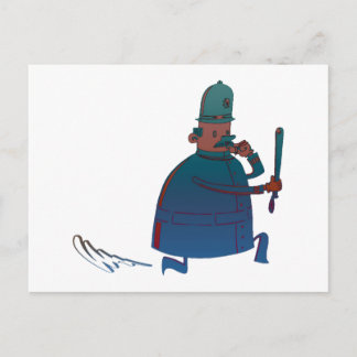 Verjaardag Cartoon Policeman Wenskaart Briefkaart