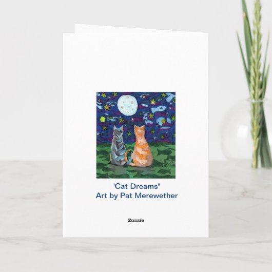 Verjaardag Cat Dream wensen Kaart (Achterkant)