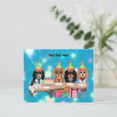 Verjaardag Cavaler King Charles Spaniel Briefkaart (Staand voorkant)