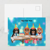 Verjaardag Cavaler King Charles Spaniel Briefkaart (Voorkant / Achterkant)