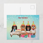 Verjaardag Cavalier King Charles Spaniel Briefkaart (Voorkant / Achterkant)