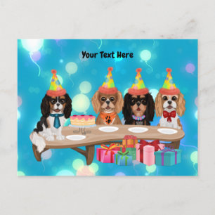 Verjaardag Cavalier King Charles Spaniel Briefkaart