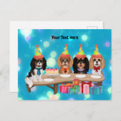 Verjaardag Cavalier King Charles Spaniel Briefkaart (Voorkant / Achterkant)