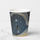 Verjaardag Celestial Star Waterverf Meisje Modern Papieren Bekers (Voorkant)