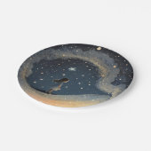 Verjaardag Celestial Star Waterverf Meisje Modern Papieren Bordje (Gekanteld)