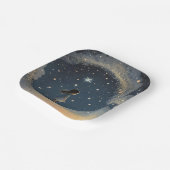 Verjaardag Celestial Star Waterverf Meisje Modern Papieren Bordje (Gebogen)