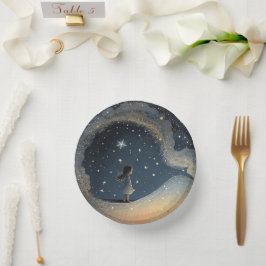 Verjaardag Celestial Star Waterverf Meisje Modern Papieren Kommen