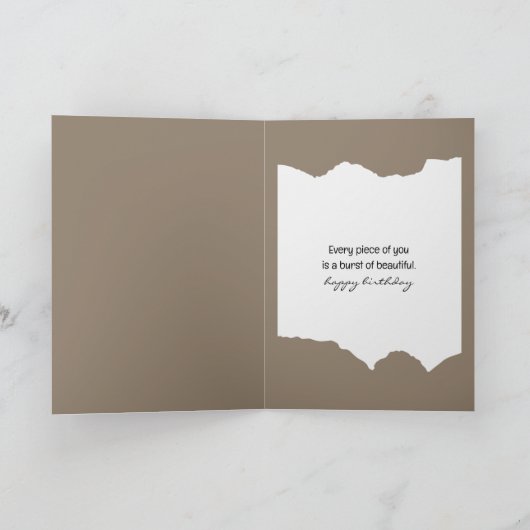 Verjaardag Chalk Art Meisje met een hart Kaart (Binnen)