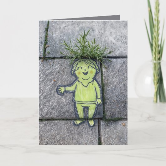 Verjaardag Chalk Doodle Street Art van een gelukki Kaart (Voorkant)