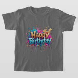 Verjaardag Cheer – Kleurrijke Happy Birthday T-shi T-shirt