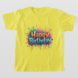Verjaardag Cheer – Kleurrijke Happy Birthday T-shi T-shirt