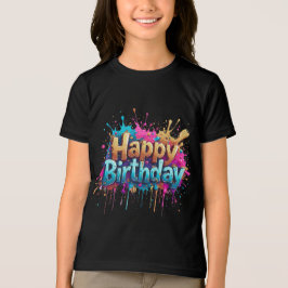 Verjaardag Cheer – Kleurrijke Happy Birthday T-shi Tri-Blend Shirt