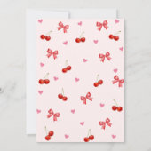 Verjaardag Cherry Bow Kaart (Achterkant)