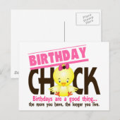 Verjaardag Chick 4 Briefkaart (Voorkant / Achterkant)