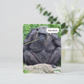 Verjaardag Chimpansee party uitnodiging (Staand voorkant)