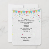 Verjaardag Chimpansee party uitnodiging (Achterkant)