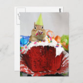 Verjaardag Chipmunk Briefkaart (Voorkant / Achterkant)