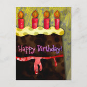 Verjaardag Chocolade Cake |  Ansichtkaart Briefkaart (Voorkant)
