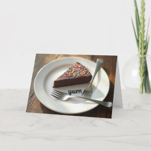 Verjaardag Chocolade Cheesecake Kaart