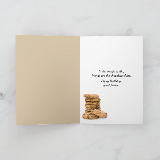 Verjaardag Chocolade Chip Cookies Kaart (Binnen)