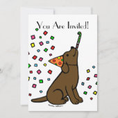 Verjaardag Chocolade Labrador Cartoon Kaart (Voorkant)