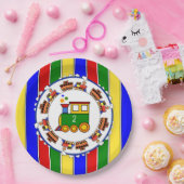 Verjaardag Choo Choo Train Baby shower Party Papieren Bordje (Feest)