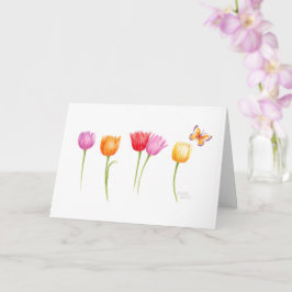 Verjaardag Christelijk Kleurrijke Tulpen Zegen u K Kaart
