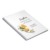 Verjaardag Chrysanthemum Persoonlijk Notitieboek (Rechterzijde)