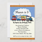 Verjaardag circustrein kaart (Voorkant)