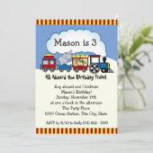 Verjaardag circustrein kaart (Staand voorkant)