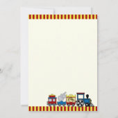 Verjaardag circustrein kaart (Achterkant)