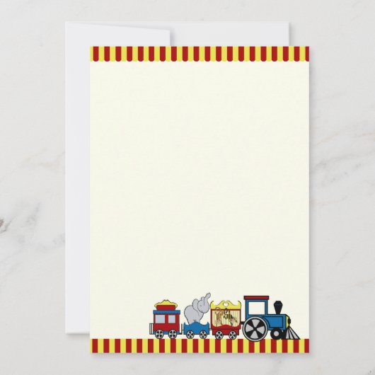 Verjaardag circustrein kaart (Achterkant)