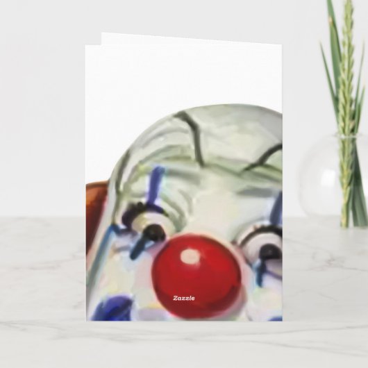 Verjaardag clown kaart (Achterkant)
