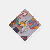 Verjaardag Clown Papier servet (Hoek)
