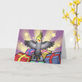 Verjaardag Cockatiel Kaart (Gele Bloem)