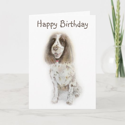 Verjaardag Cocker Spaniel Kaart (Voorkant)