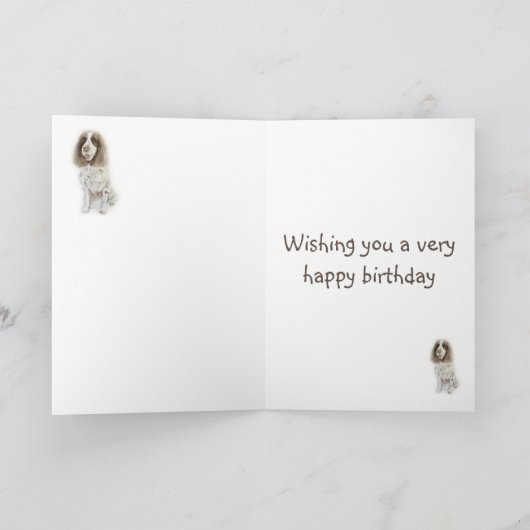 Verjaardag Cocker Spaniel Kaart (Binnen)