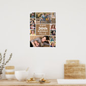 Verjaardag collage foto gepersonaliseerd poster (Keuken)
