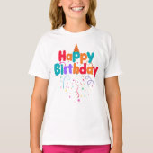 Verjaardag Confetti T-shirt (Voorkant)