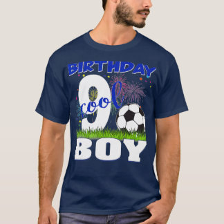 Verjaardag Cool 9 Jaar Voetbal Jongen T-shirt