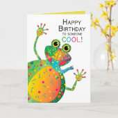 Verjaardag, COOL, Frog, Kaleidoscope Collectie Kaart (Gele Bloem)