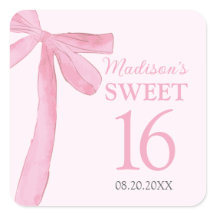 Verjaardag Coquette Roze Strik Persoonlijk Sweet 1