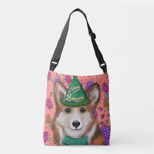 VERJAARDAG CORGI CROSSBODY TAS (Voorkant)