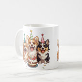 Verjaardag Corgi Dogs Koffiemok (Voorkant links)