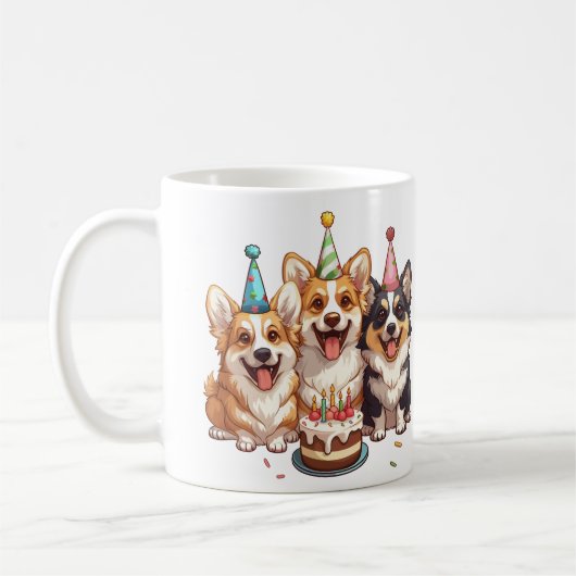 Verjaardag Corgi Dogs Koffiemok (Links)