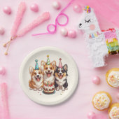Verjaardag Corgi Dogs Papieren Bordje (Feest)