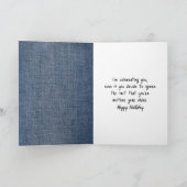 Verjaardag Corgi Hond Dragen Blauwe Jean Shorts Kaart (Binnen)