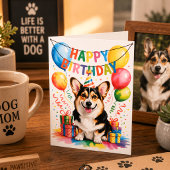 Verjaardag Corgi Hond Feestje Kaart